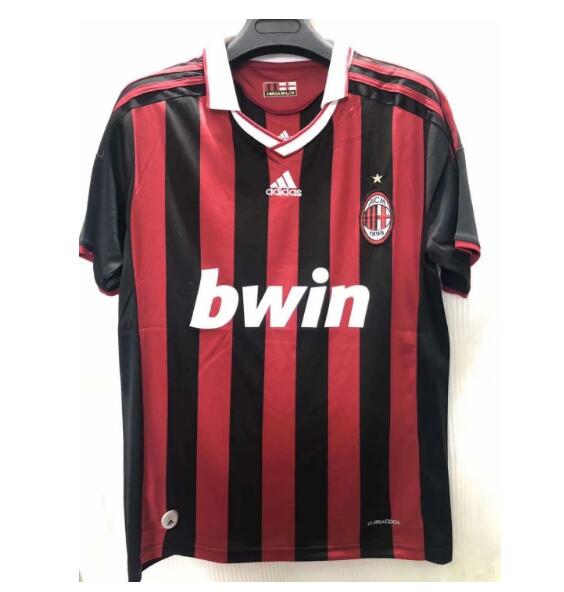 2009 AC Milan Retro Home Kit Soccer Jersey